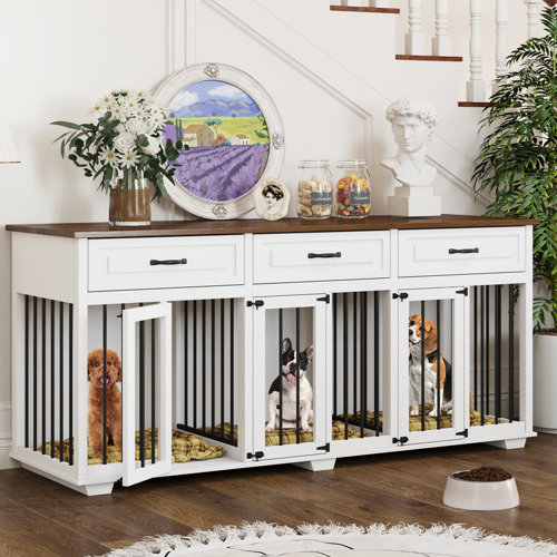 Tucker Murphy Pet™ Large Dog Crate Furniture With 3 Drawers And 2